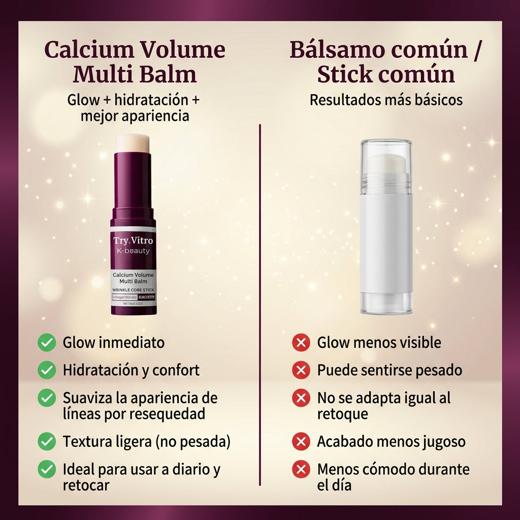 Bálsamo en barra para aumentar el volumen de calcio