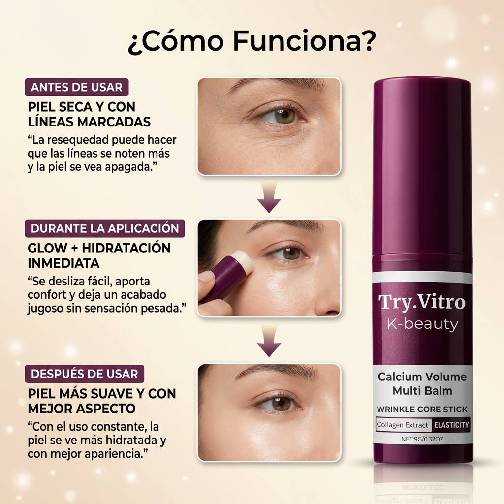 Bálsamo en barra para aumentar el volumen de calcio