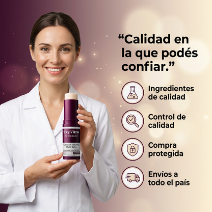 Bálsamo en barra para aumentar el volumen de calcio